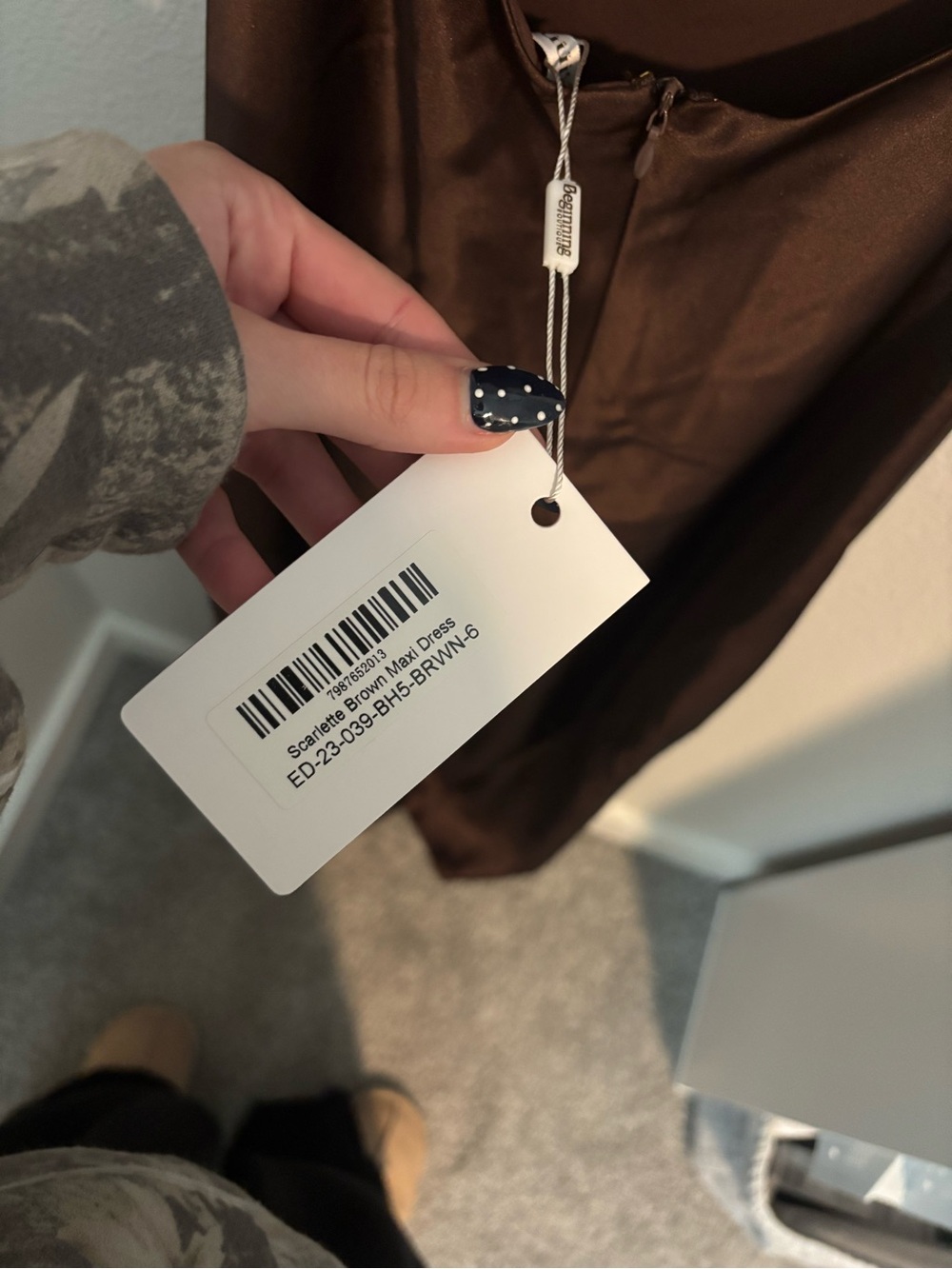 Beginning Boutique Scarlette Brown Maxi Dress - Picture 10 of 16